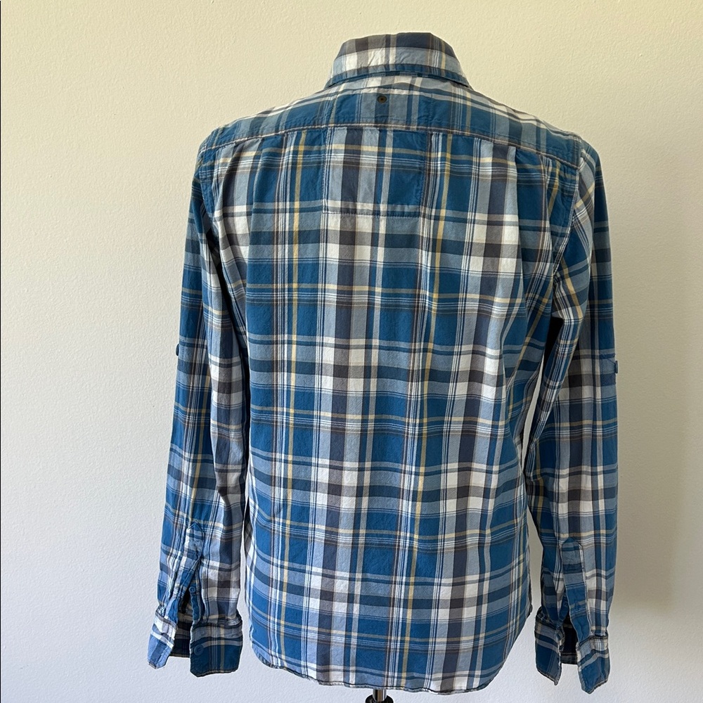 Superdry Blue and White Plaid Casual Shirt - Picture 6 of 12
